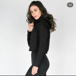 100% Cotton Crop Hoodie in Navy